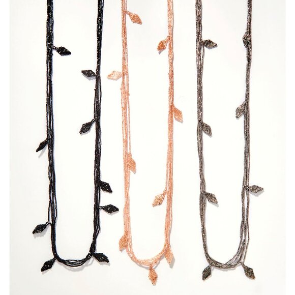 Vintage Inspired Victorian Beaded Necklace-Glass Beads and Iron - Picture 2 of 4